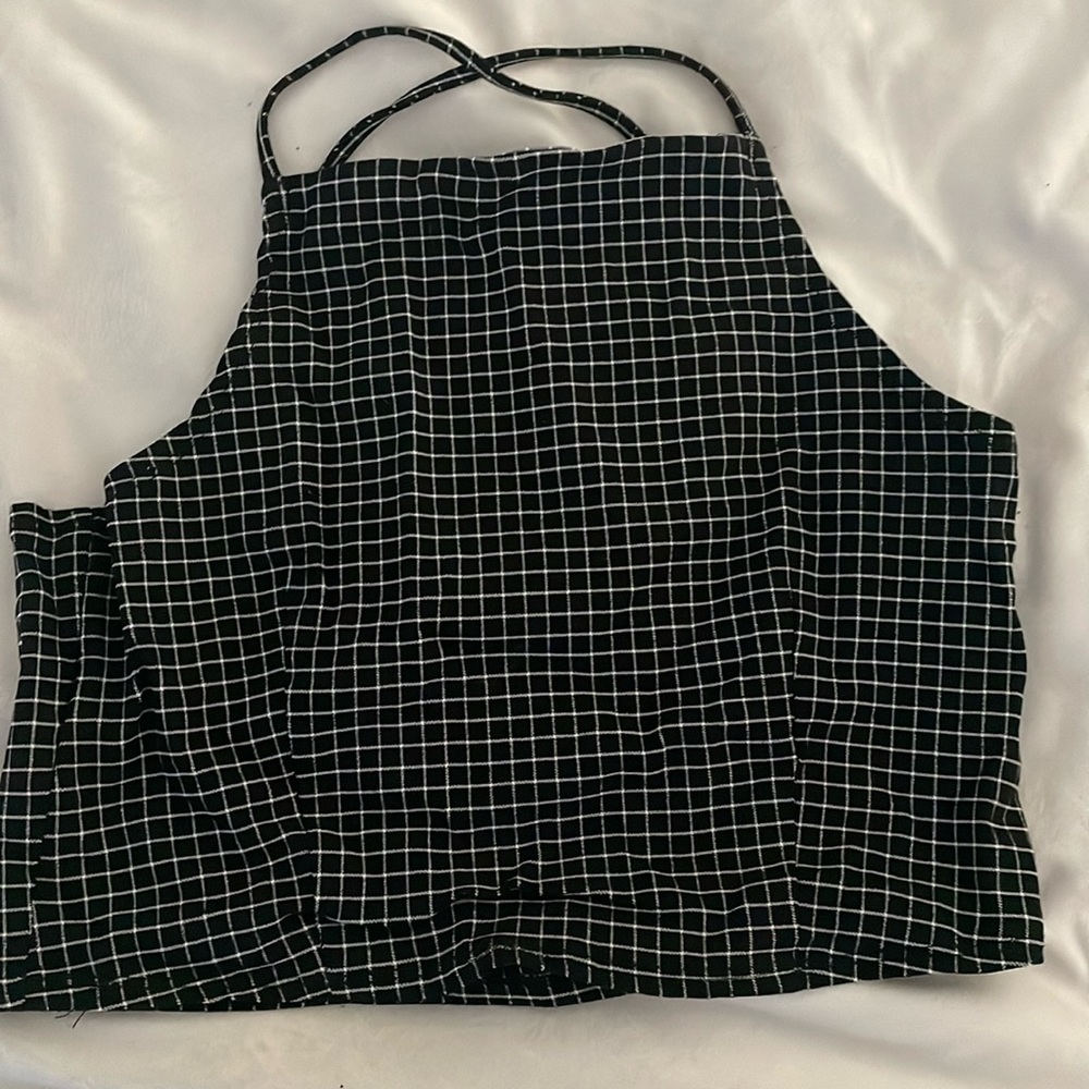 Black and white gingham top